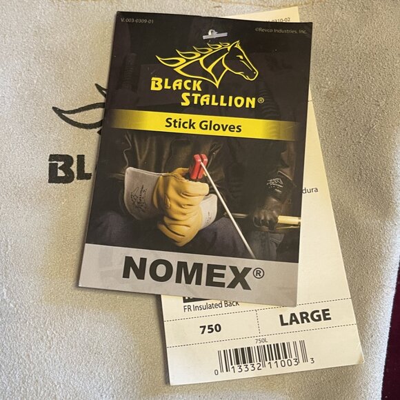 LEATHER WELDING GLOVES Black Stallion 750L Large PREMIUM ELK SKIN 1140A - Picture 3 of 11